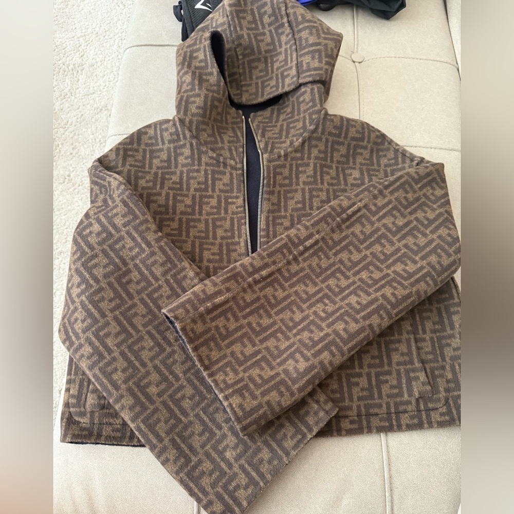 Fendi giacca ff double wool jacket